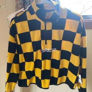 Nascar Quarter Zip Cropped Long Sleeve